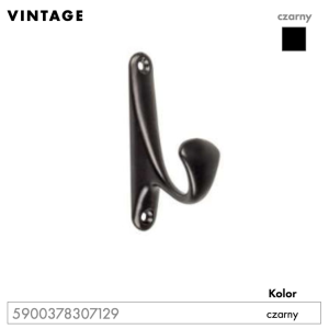 Wieszak meblowy VINTAGE CZARNY