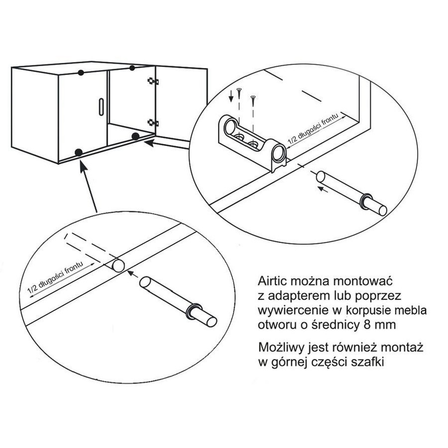 Odbojnik pneumatyczny AIRTIC beż + adapter - obrazek 2