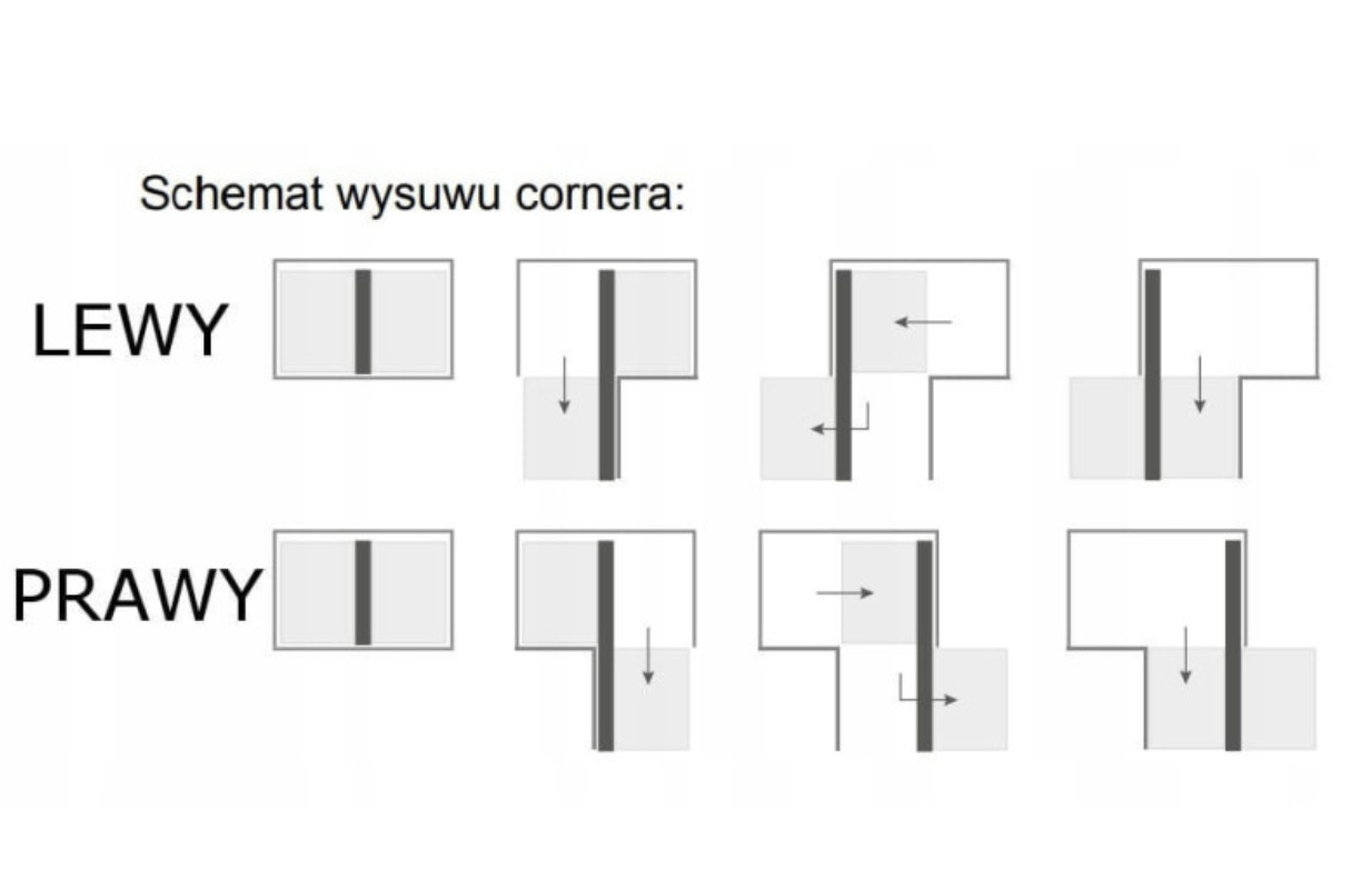 Kosz narożny Corner MAXIMA Classic Comfort REJS 1000 mm LEWY grafit - obrazek 2