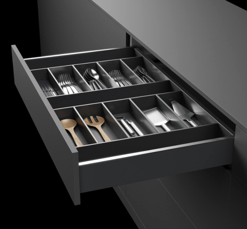 Boki szuflady AVANTECH YOU 270/101 ANTRACYT 9255168+9255169 HETTICH (20 kompletów) - obrazek 2