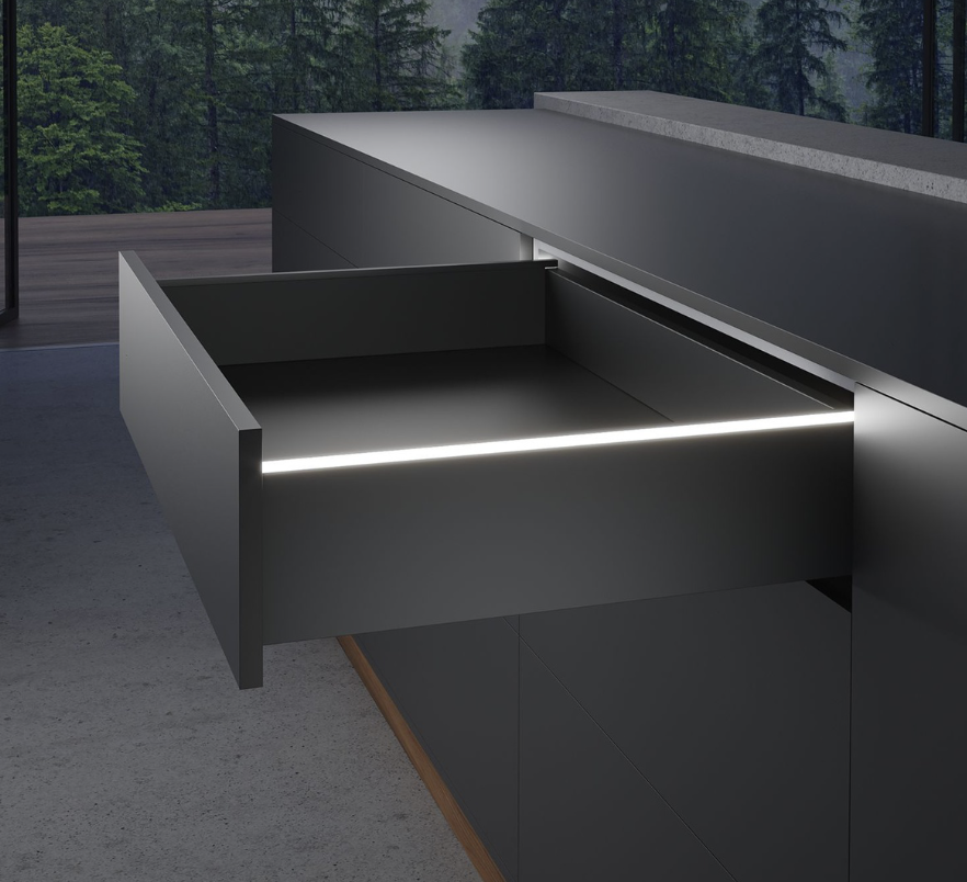 Boki szuflady AVANTECH YOU 270/101 ANTRACYT 9255168+9255169 HETTICH (20 kompletów) - obrazek 3