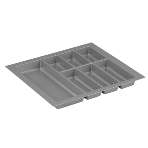 Wkład na sztućce 540x490x53 mm do szuflady 600 mm SZARY CLASSICO PEKA