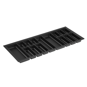 Wkład na sztućce 1140x490x53 mm do szuflady 1200 mm CZARNY Kristall CLASSICO PEKA