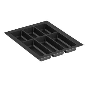 Wkład na sztućce 390x490x53 mm do szuflady 450 mm CZARNY Kristall CLASSICO PEKA