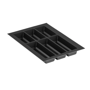 Wkład na sztućce 340x490x53 mm do szuflady 400 mm CZARNY Kristall CLASSICO PEKA