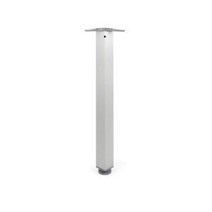 Noga meblowa kwadratowa 60x60x710 mm ALUMINIUM (4 sztuki)