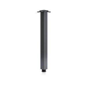 Noga meblowa kwadratowa 60x60x710 mm z mocowaniem metalowym GRAFIT/ANTRACYT (4 sztuki)