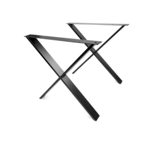 Stelaż stołu "X" LOFT cienki 78x73 cm CZARNY MAT