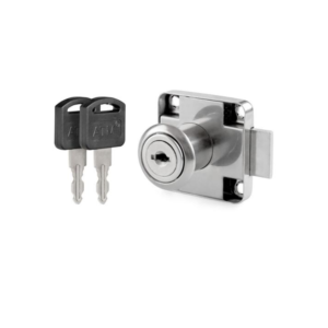Zamek meblowy uniwersalny 19x22 mm z kluczykiem PROSTYM ATM