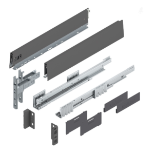 Szuflada MERIVOBOX niska M 270 mm 40 kg GRAFIT/ANTRACYT BLUM (komplet)