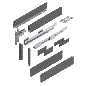 BLUM szuflada MERIVOBOX wysoka E z BOXCAP 300 mm 40 kg GRAFIT/ANTRACYT BLUM (komplet)