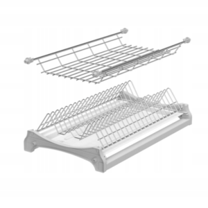 Ociekarka dwupoziomowa CHROM druciana do szafki 700 mm STANDARD