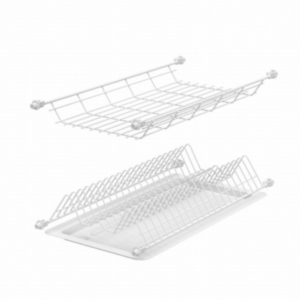 Ociekarka dwupoziomowa BIAŁA druciana do szafki 600 mm BASIC