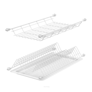 Ociekarka dwupoziomowa SREBRNA druciana do szafki 600 mm BASIC