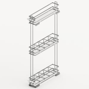 Kosz wysuwany cargo midi HETTICH LARIO 200 mm 3 półki CHROM L/P 9381015