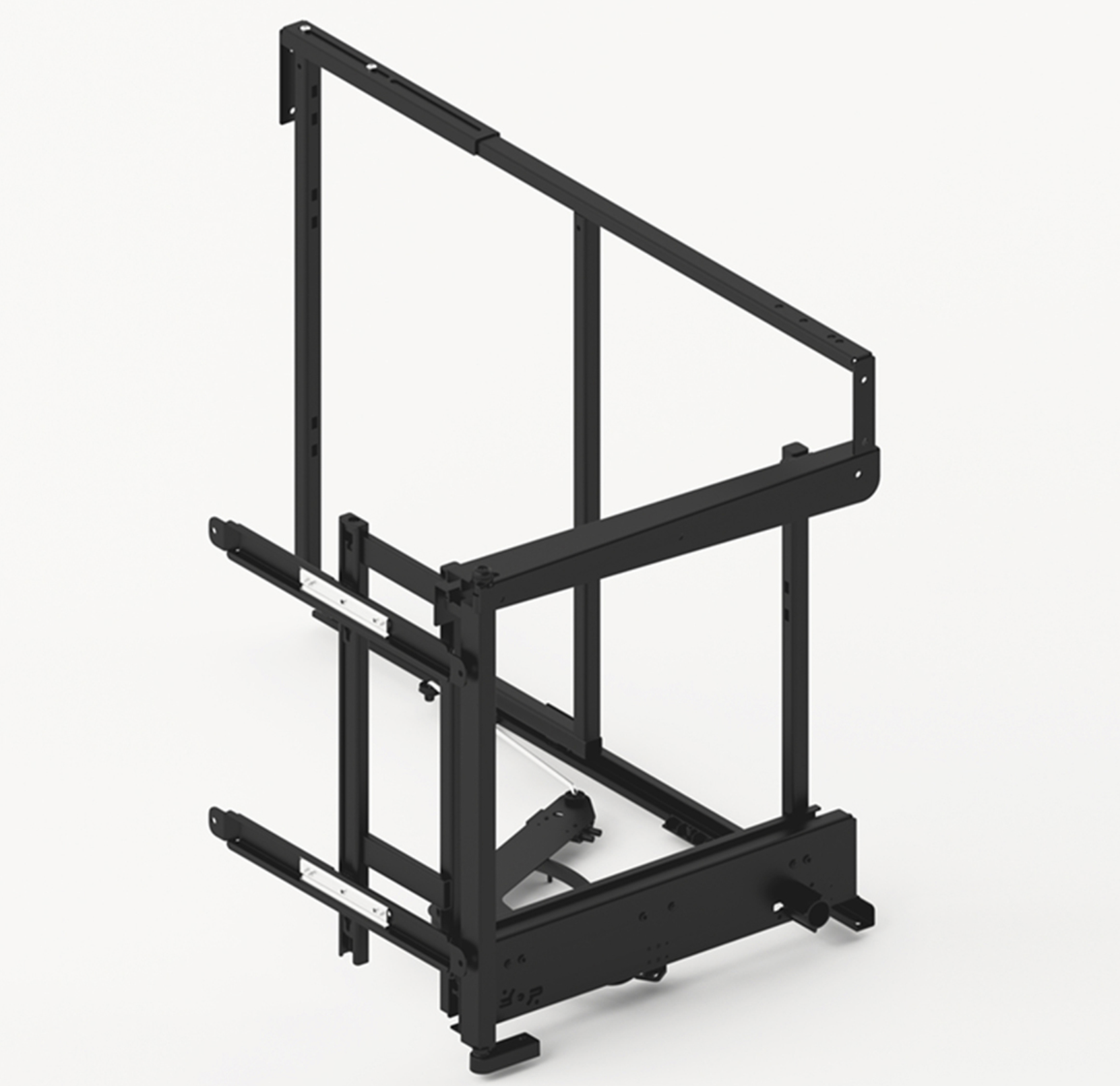 Kosz narożny corner wysuwany 900 mm ANTRACYT/PŁASKI RELING prawy HETTICH GORO 9381120/9381124 - obrazek 2