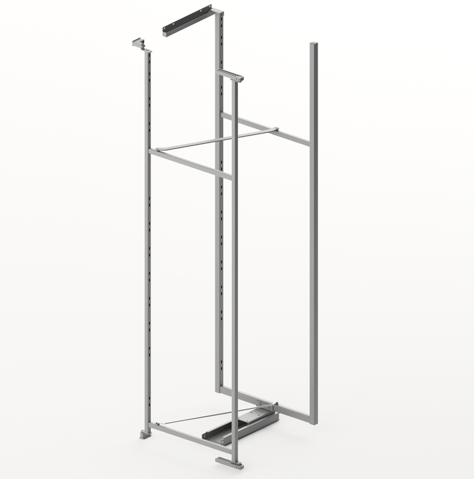 Cargo do szafek spiżarnianych 600 mm/ min. 1695 mm BIAŁE/PŁASKI RELING HETTICH ISEO 9381008/9381010 - obrazek 2