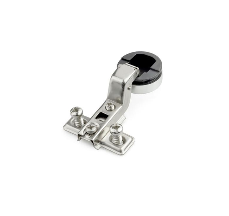 Zawias do szkła fi26 wewnętrzny (wpuszczany) 4mm z prowadnikiem i zaślepką chrom (2 sztuki)