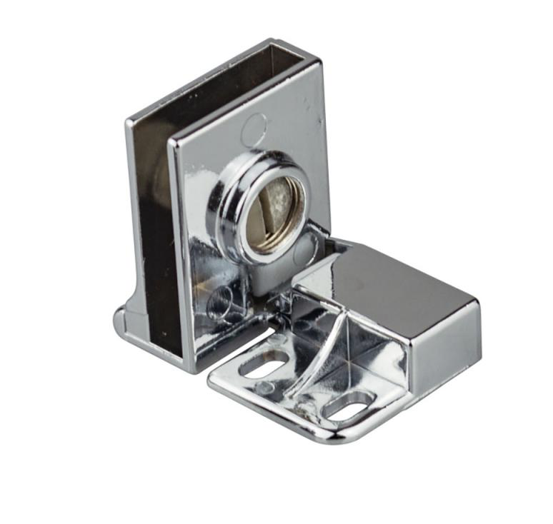 Zawias do szkła szyb 4-6 mm NIEPRZELOTOWY chrom (L+P)
