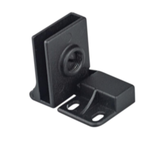 Zawias do szkła szyb 4-6 mm NIEPRZELOTOWY czarny mat (L+P)