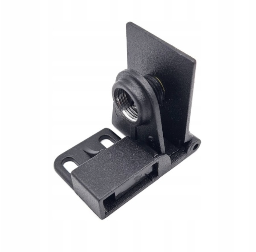 Zawias do szkła szyb 4-6 mm PRZELOTOWY czarny mat (L+P)