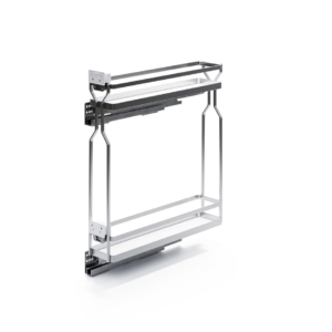 Kosz podblatowy cargo mini 150 mm BIAŁY/CHROM LEWY SUPLIMO