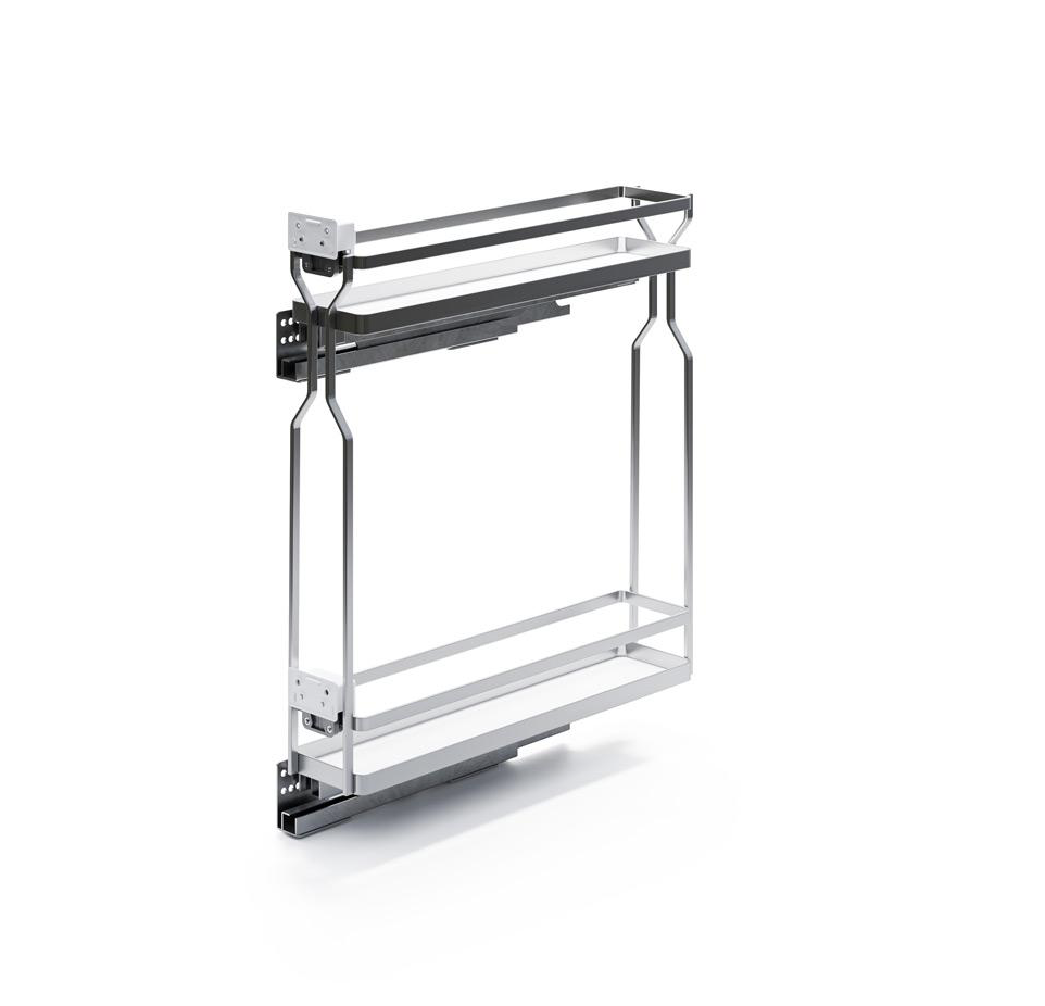 Kosz podblatowy cargo mini 200 mm BIAŁY/CHROM PRAWY SUPLIMO